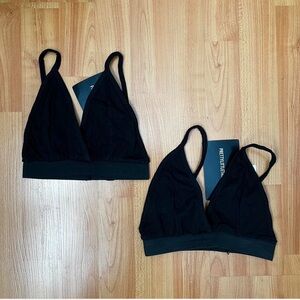 Pack of two triangle black bralletes🖤